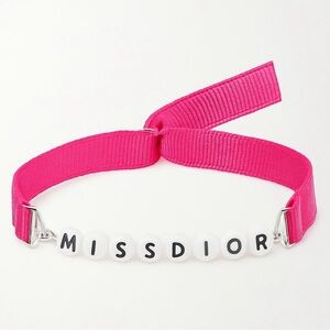 Dior Miss Dior Bracelet Pink Ribbon White Beads